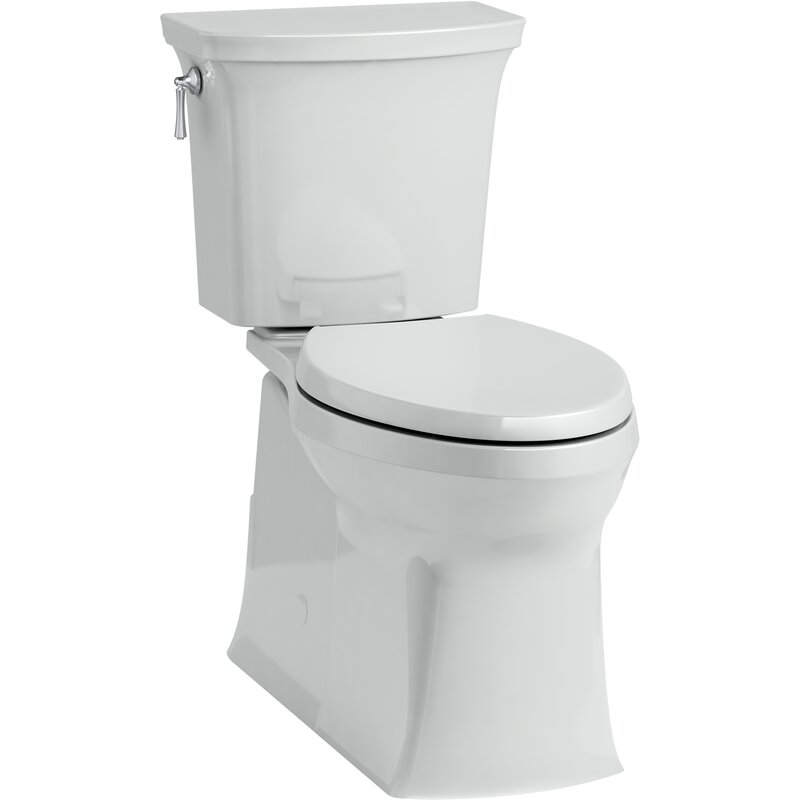 Corbelle With Continuous Clean Comfort Height Two Piece Elongated 1.28 Gpf Toilet With Skirted Trapway%252C Left Hand Trip Lever And Revolution 360 Swirl Flushing Technology%252C Seat Not Included 